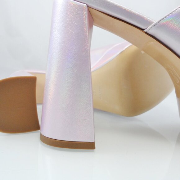 NIB$530 Bettina Vermillon Anita Platform Mules Block Heel Slip-0n Sandals 38.5 - Picture 10 of 16